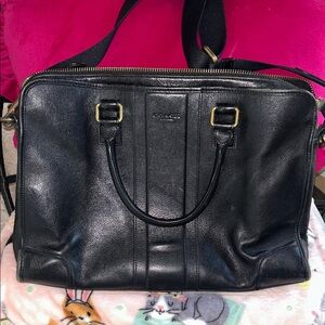 COACH BONNIE CASHIN Style 70’s unisex black briefcase messenger bag